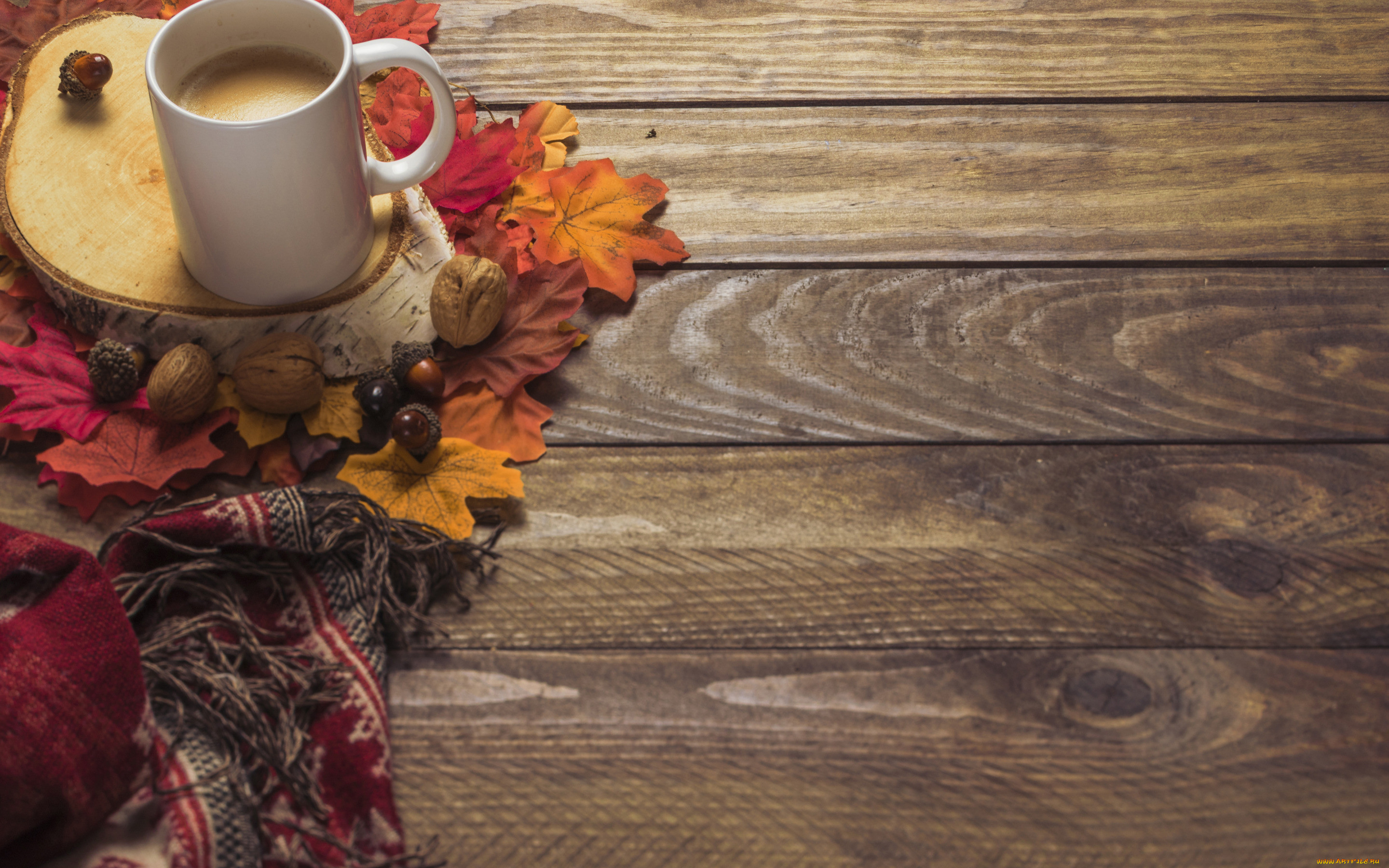 , ,   , background, wood, , , colorful, , , , , maple, , coffee, cup, leaves, autumn